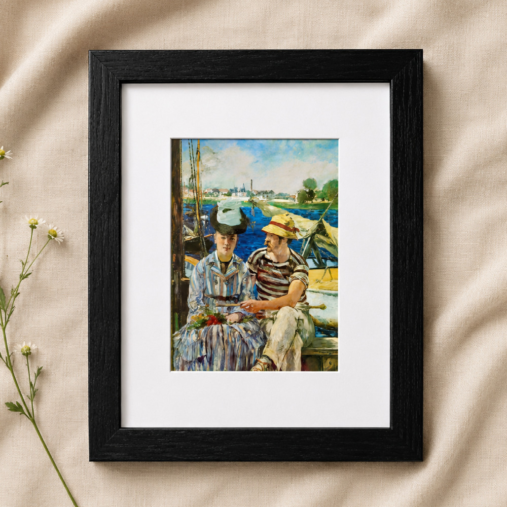 Argenteuil by Édouard Manet | Impressionist Seine River Framed Print Wall Art